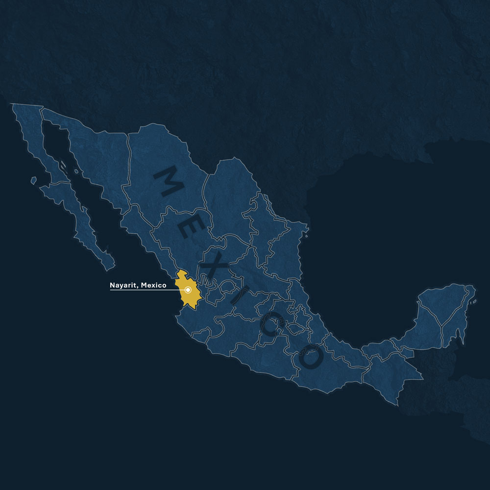 Fairfield Gold Project — Nayarit, Mexico location map